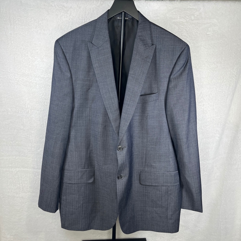 Jack Victor Mens Newman CT Wool Suit Jacket‎ Blazer Gray Size 44R Made in Canada
